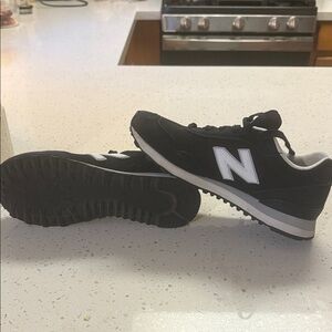 New Balance Kids' Black and White Sneakers
